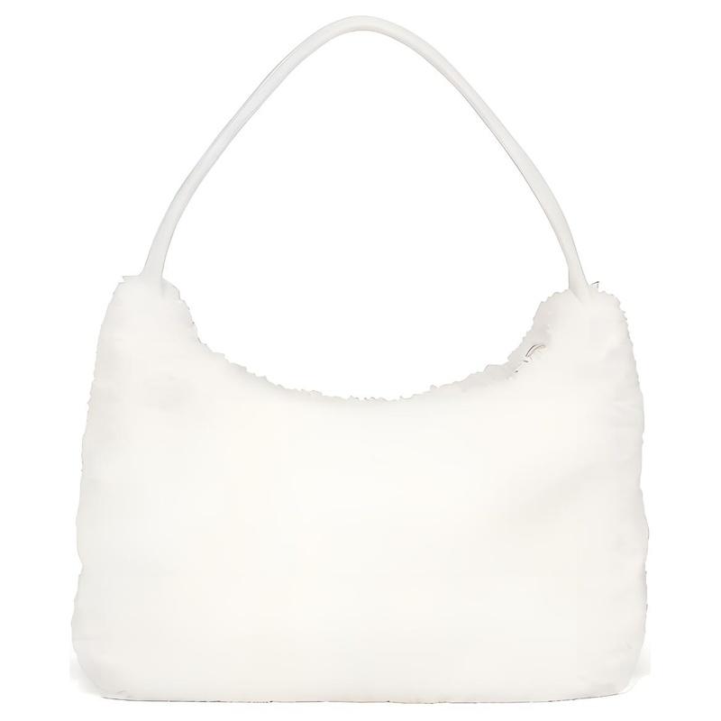 Prada Re-Edition 2000 Reißverschluss Stoff Achseltasche Handtasche Hand Schultertasche Damen Weiß