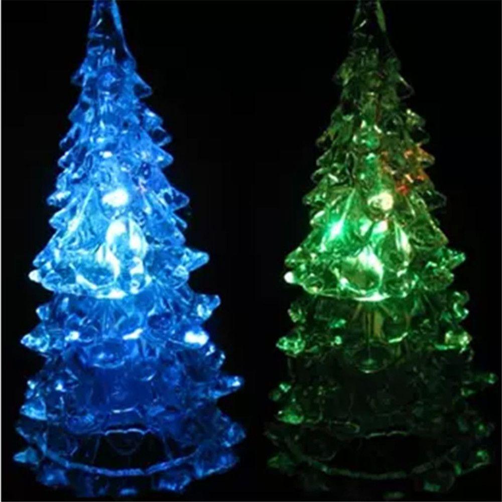 Frohe LED Farbwechsel Mini Weihnachtsbaum LED Elektronisches Spielzeug Haus Tisch Party Dekor Charme