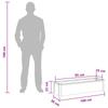 Raised Garden Bed Gray 100 X 30 X 22 Cm WPC and Aluminum