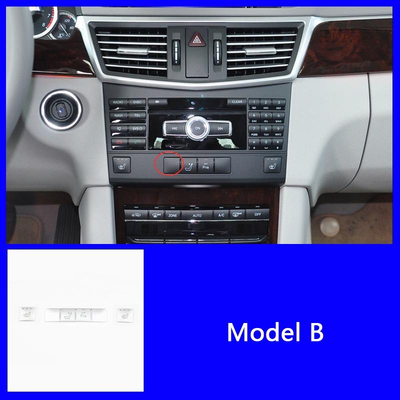 Car Center Console CD Panel Multimedia Buttons Cover Stickers For Mercedes Benz E Class W212 2010-13 Interior Accessories Decals