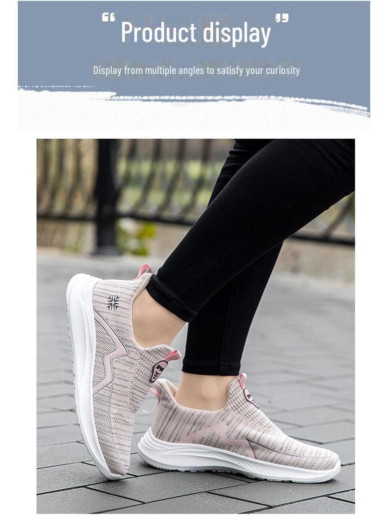 Bequeme Slipper-Freizeitschuhe zum Gehen für ältere Menschen - Atmungsaktiv, Weich, Rutschfeste Sohlen