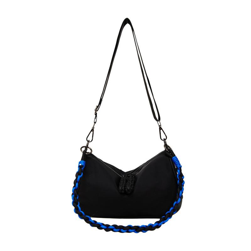 Ielgy Short-distance Travel Bag Lightweight Casual Fashion Solid Color One-shoulder Messenger Bag Woven Shoulder Strap Waterproof
