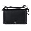 Noora Black Leather Crossbody Sling Bag for Girls and Women & Flap closure with Adjustable Straps