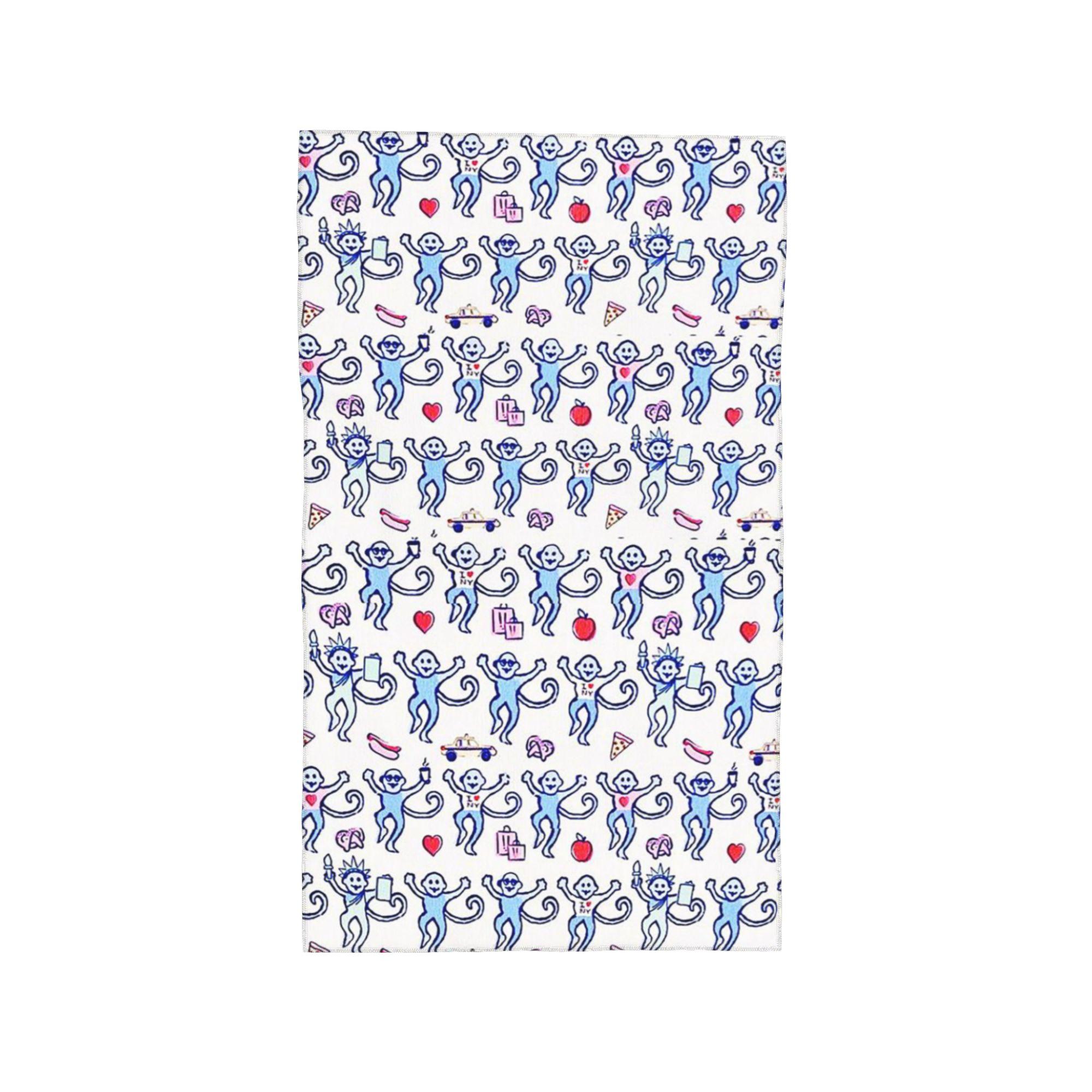 

Preppy Roller Monkeys Rabbit 5 Soft Face Towel Quick Dry Pool Bath Cotton Towels Absorbent W40*H60(CM)