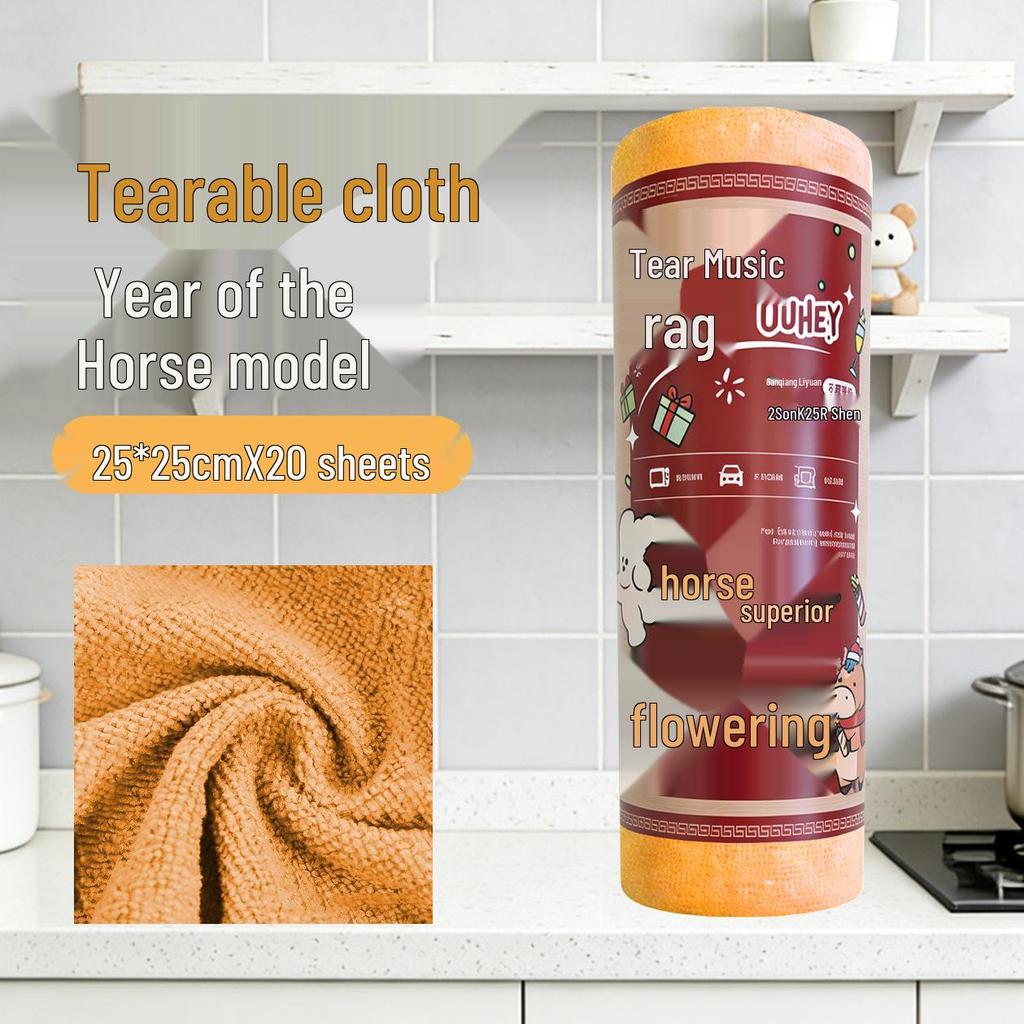 Thick Tearable Kitchen Towels - Absorbent & Easy-to-Clean Dishwashing Wipes