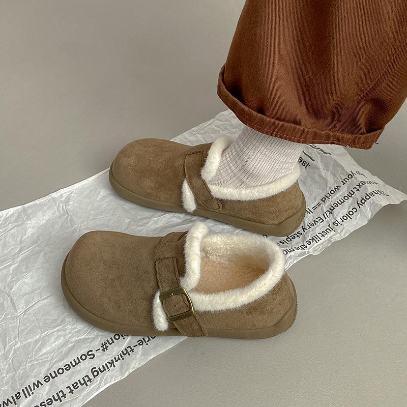 Women's Cartoon Large Size Soft Sole Winter Warm Fur Snow Boots Padded Lined Ankle Boots Anti-slip Hiking Casual Sports Cotton Boots