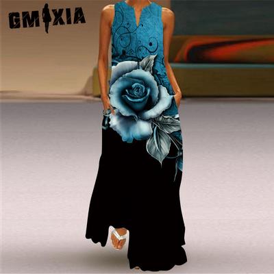 Women's Fashion Summer Spring Sleeveless V-Neck Casual Dresses