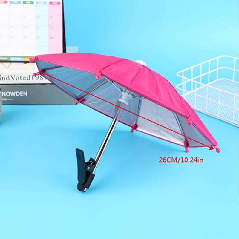 1 buc Suport de Telefon Mobil pentru Motocicletă Umbrelă Parasolar Impermeabilă Cască Mică Protecție Solară Suport Suport Telefon