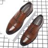 Large size hollow men's shoes size 202546 men's summer three-joint hole shoes formal leather shoes men's