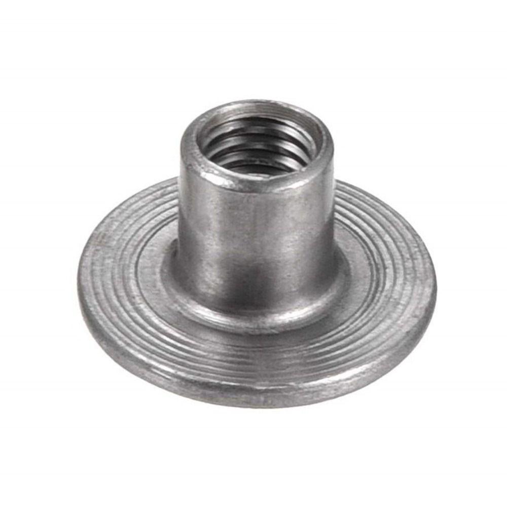 30Pcs M6 M8 Tee Nut Carbon Steel Round Base Flange Insert Nut Through Hole 6-20mm Height T-Shaped Weld Nut