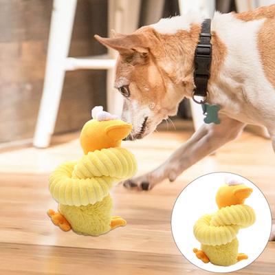 Yousheng Plush Pet Toy Bite-Resistant Teeth Grinding Cleaning Chew Toy Cartoon Fox Duck Rabbit Plush Toy Funny Stretchable Pet Toy for Small Pets