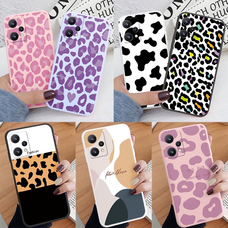 For Realme 9 4G Capa 9 Pro Plus Case Fashion Leopard Print Animal Cover Soft TPU Shockproof Funda For Realme NARZO 50 PRO Shell