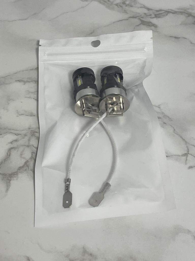 Żarówka LED H3 Buble, Lampa Przeciwmgielna do Ciężarówki, Kompatybilna z Przeglądem Pojazdu, Bezpolarność, 6000K, Wysoka