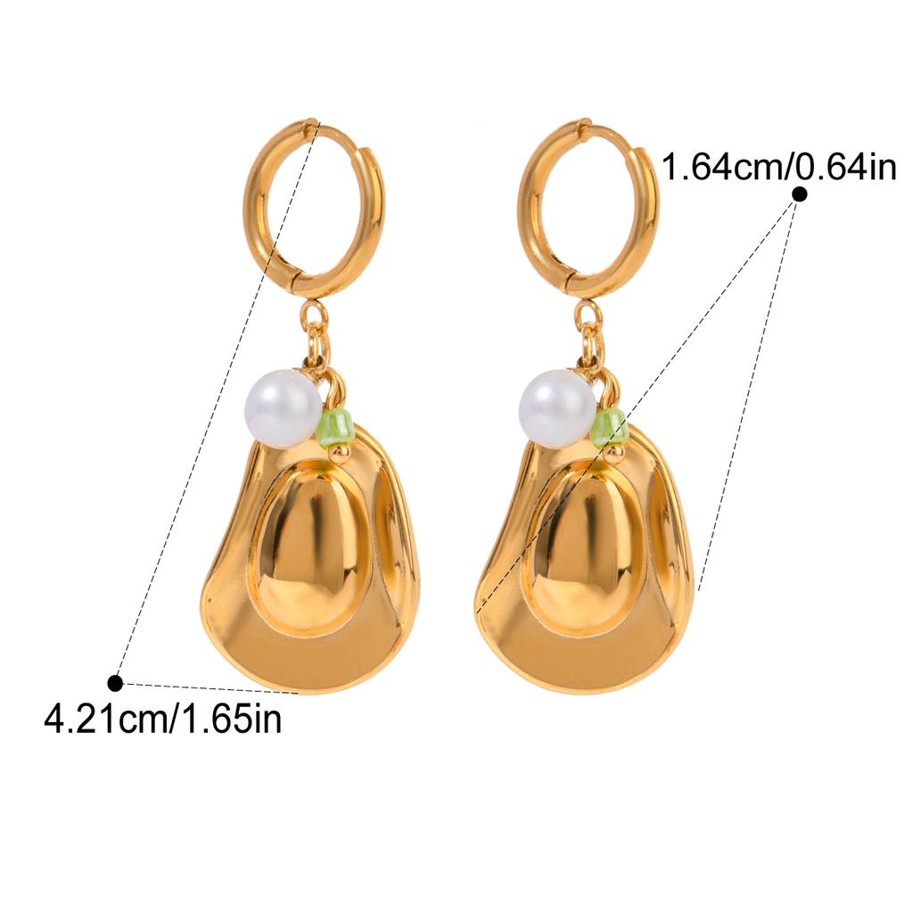 Yori Trendy Charm Pendant Earrings Rust Proof 18K Gold PVD Plated Waterproof Daily Jewelry Attractive Women Accessories