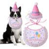 Pet Love Soft Balloon Birthday Wet Towel for Dog Party Apron for Dog Small Dog Tongue Cover Large Dog Birthday Hat