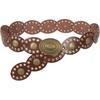 Wide Disc Belt for Women - PU Leather Western Cowboy Cowgirl Waist Belts
