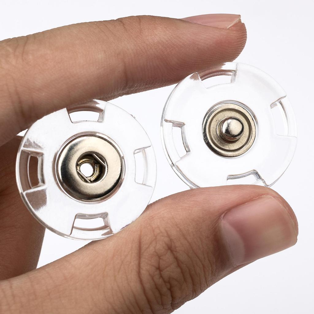 Transparent Plastic Snap Fastener: Mother-Child Invisible Button for Sweater, Coat, Windbreaker Anti-Exposure
