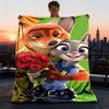 1pc Zootopia Outdoor Personalized Flannel Blanket, Soft, Lightweight Personalized Flannel Blanket, Digital Printing,