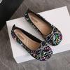 Fashion 2025Women Bling Flats Shoes Casual Walking Shoes Spring New Round Toe Bowtie Female Fashion Brand Dress Zapatillas Mujer