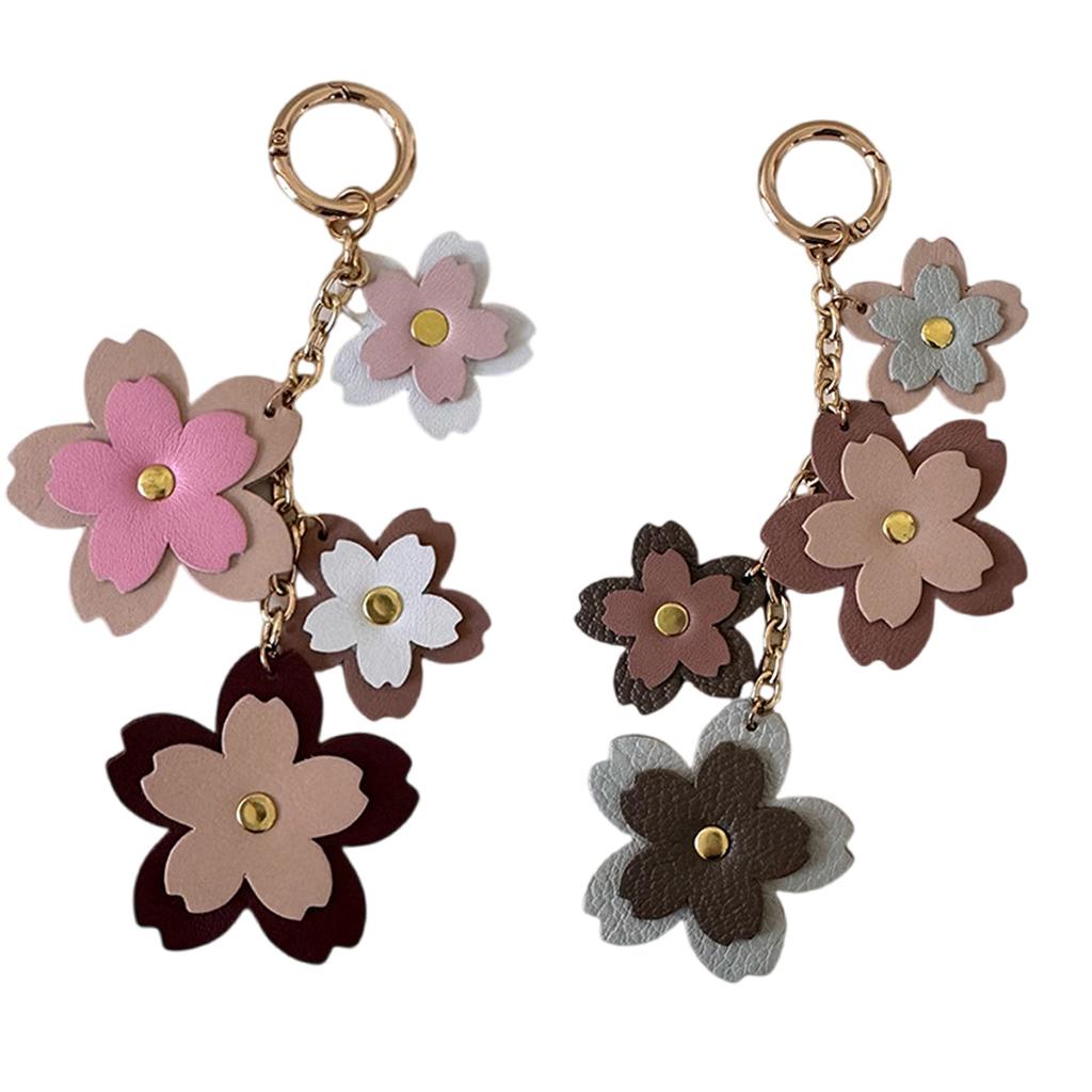Flower Keychain Purse Embellishment Car Keychain Mobile Phone Strap Fashionable Key Holder for Youthful Women Bags
