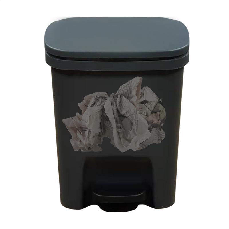 Bathroom Trash Can Hot Kitchen Trash Bin Rectangular Slim Garbage Can with Soft-Close Foot Pedal for Toilet Bedroom Living Room