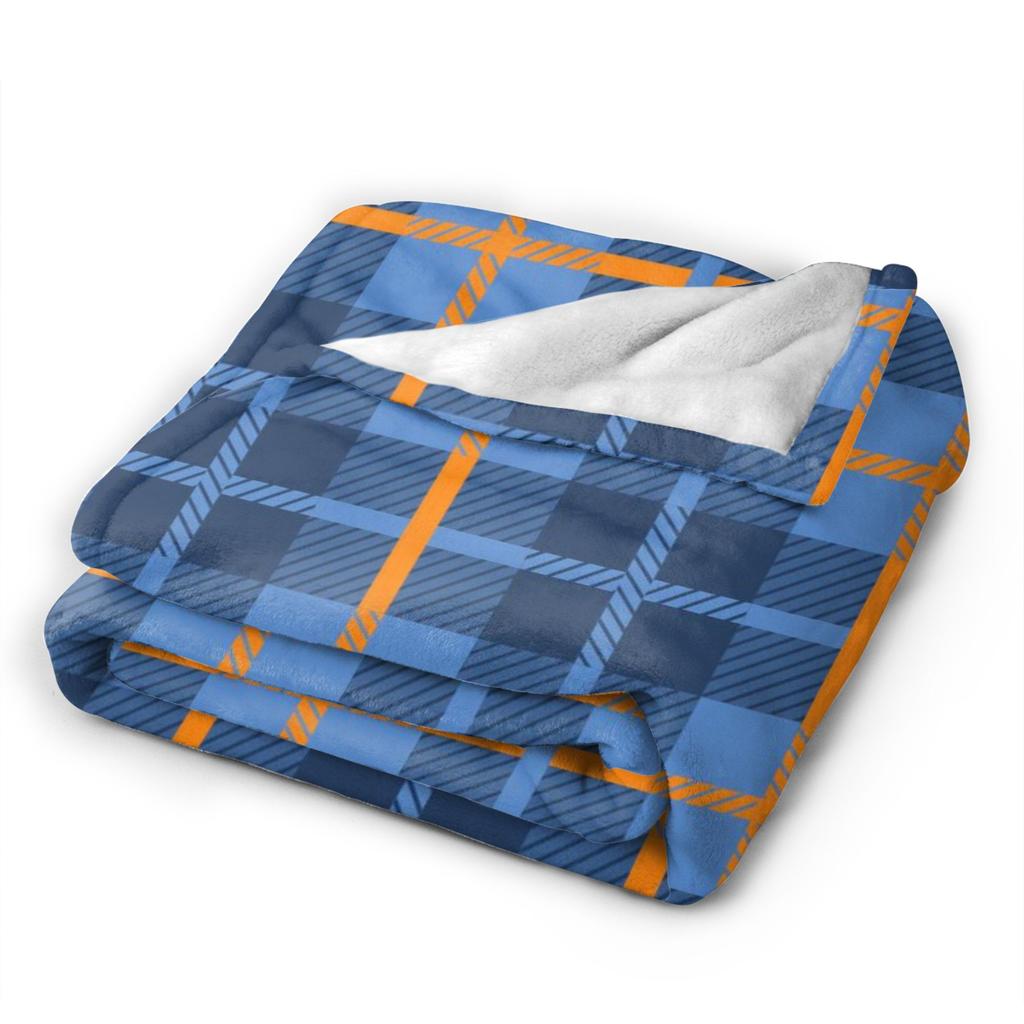 Yellow Tartan Blankets Warm Soft Print Plush Bedding Throws For Child Home Decor Flannel Bedspread Bed Cover