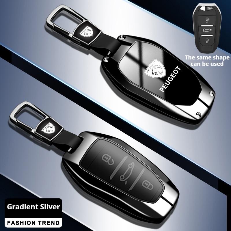 2026 Gorąca Naklejka Samochodowa Stop Cynku Pokrowiec na Kluczyk Samochodowy Flip Etui Brelok Uchwyt Muszla Dla Peugeot 208 3008 308 508 408 2008 4008 Auto