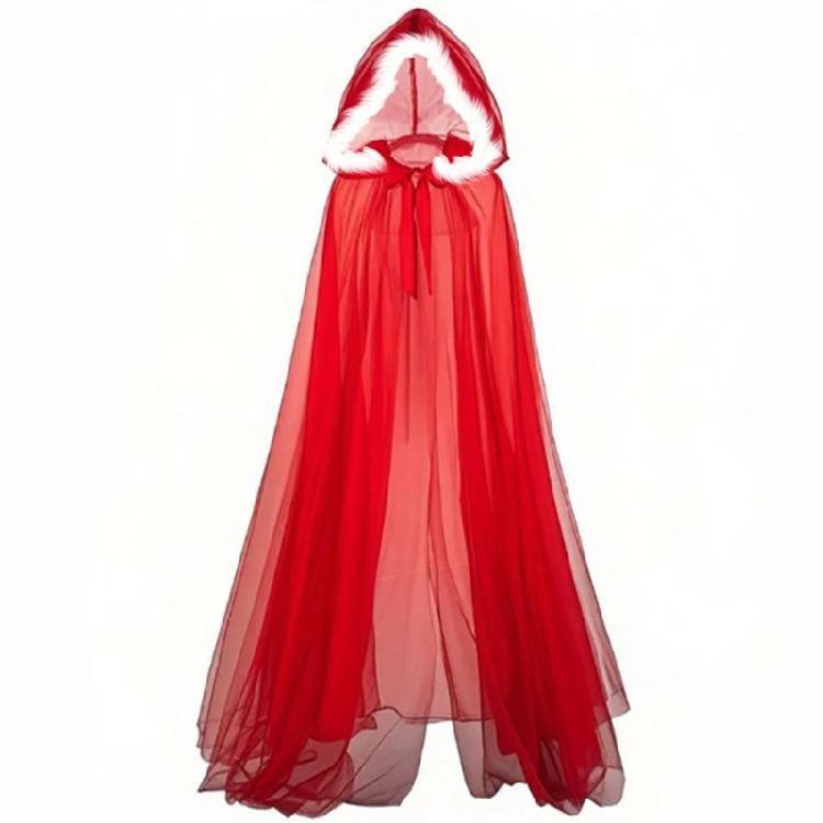 

Christmas Santa Clauses Robe Hooded Cloak Mrs Santa Clauses Hooded Cape Wizard Robe Halloween Christmas Costumes Women червоний