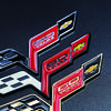 Kcwx2 Car Corvette 60th Anniversary Emblem Sticker Accessories For Chevrolet Cruze Sonic Trax Camaro Captiva Equinox Z71 Aveo Spark SS