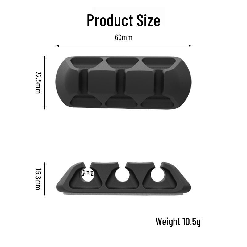 Self-Adhesive Silicone Cable Organizer Clips for Desk and Charging Cords