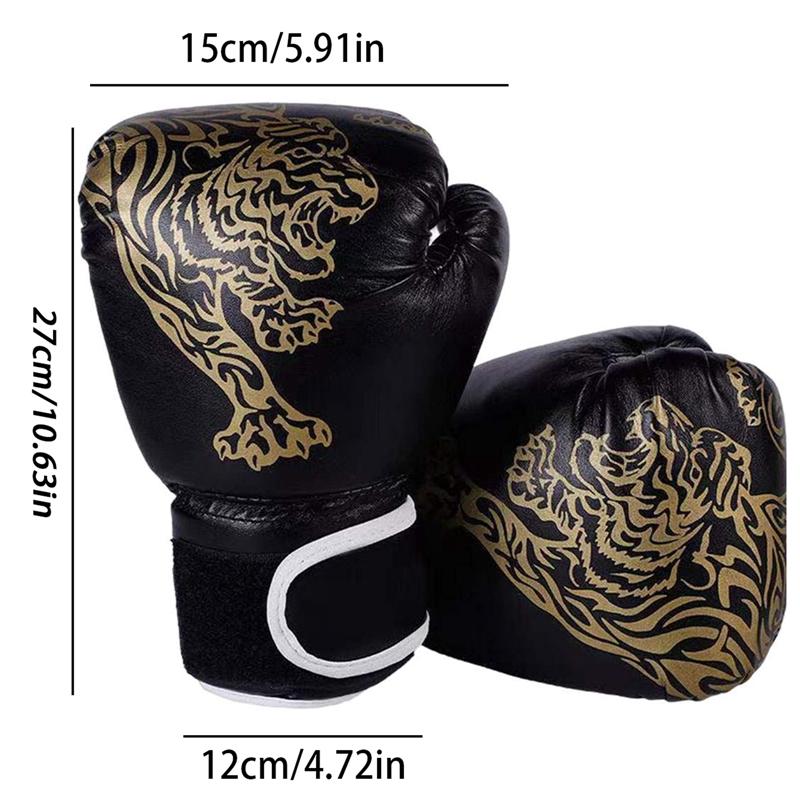 Boxerské rukavice Profesionální Tiger Prodyšné PU Kožené Flame rukavice Sanda Box Muay Thai rukavice Muay Thai Boxerské rukavice