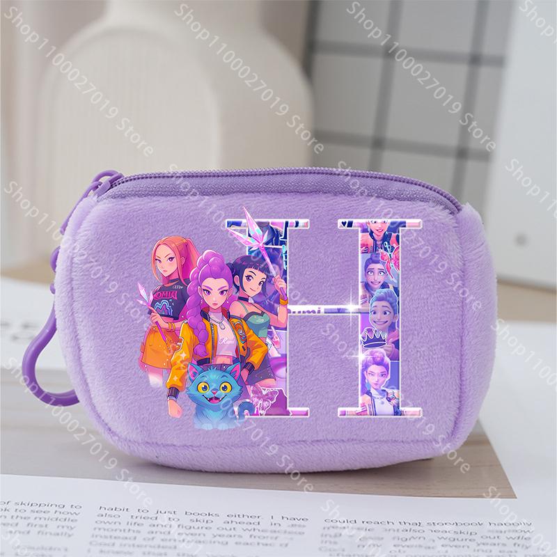 K Pop Lovci démonů Peněženka na mince pro Dětské dívky Roztomilá Přenosná peněženka Kreslené Anime Tištěný Dopis Kapsička na uložení karet Dětské dárky