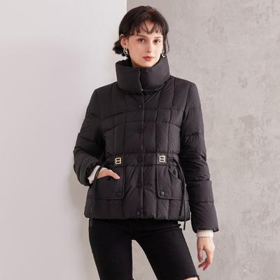 Winter Style 90 Daunenkurzjacke mit Stehkragen und Kordelzug für Damen