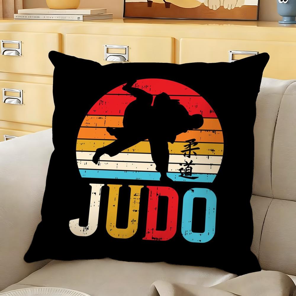 Sports Judo Martial Arts Cushion Cover Soft Durable Reversible Pillow Cover Home Car MultiScene Daily Comfort Pillowcase