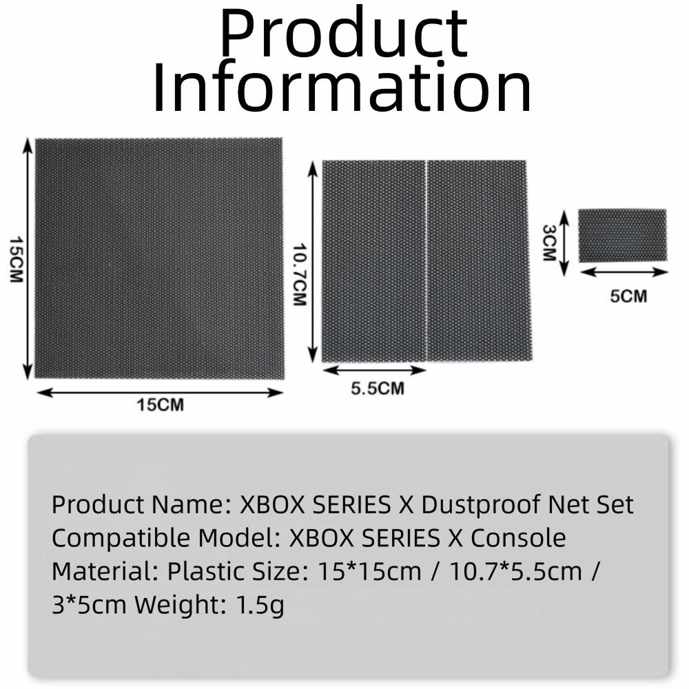 PVC Anti Dust Filter Cover With Thumbstick Caps Host Dustproof Net  For Xbox Series X