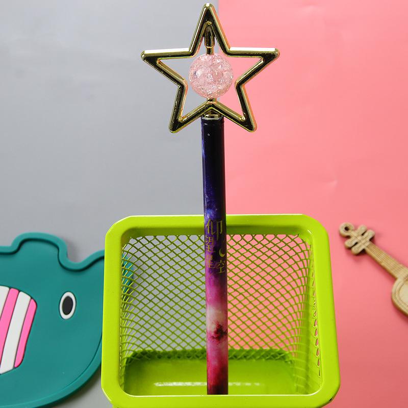 1 Piece Cute Cartoon Crystal Gel Ink Pens Kawaii Stationery Material Office School Supplies Gifts Gel Pen