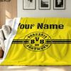 1PC Borussia Custom Name Patterned Flannel Blanket Suitable For All Seasons for Home Decor Warmth and Comfort Gifts Holiday Present