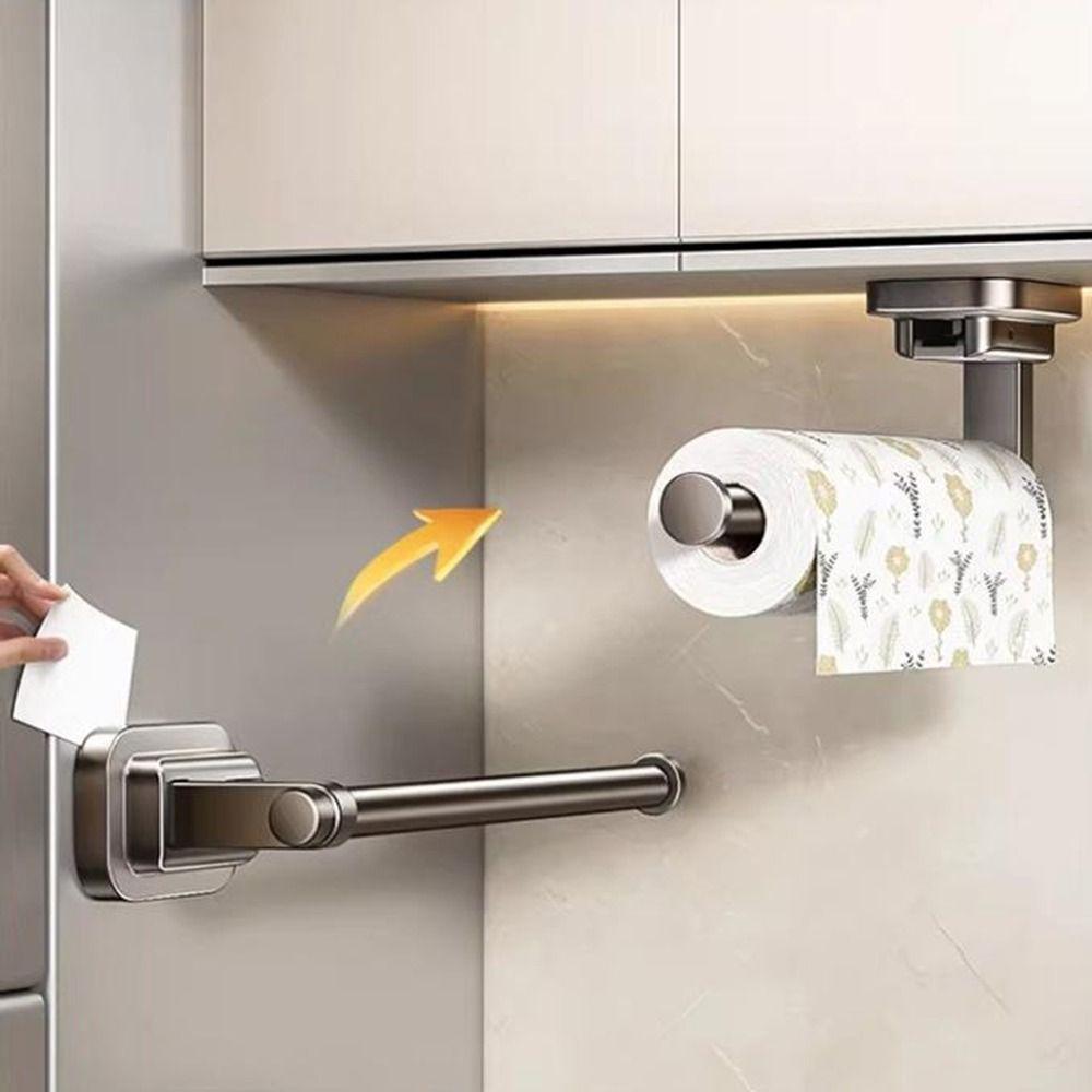 Wall Mounted Cling Film Storage Rack Easy Install Paper Towel Storage Rack  Balcony