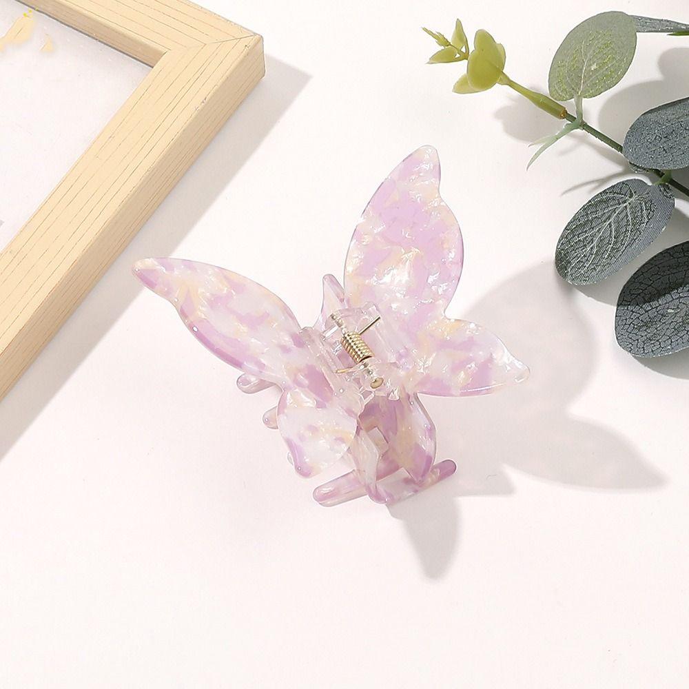 

Korean Style Acetate Butterfly Hair Claw PVC Sweet Shark Clip Retro Hair Crab Clip Wedding style8