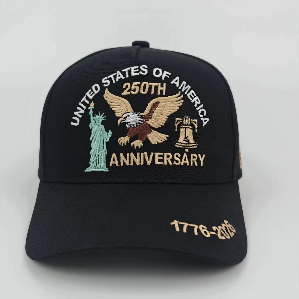 Usa 250Th Anniversary Cap: Embroidered Statue Of Liberty, Eagle & Bell Design - Honor American History, Perfect For Memorial Eve