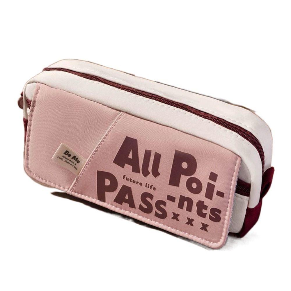 Large Capacity Candy Colored Pencil Bag Dopamine Pencil Case  School Supplies