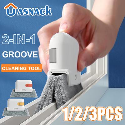 2 in 1 Oluk Temizleme Aracı Pencere Çerçevesi Kapı Oluk Temizleme Fırçası Sürgülü Kapı Parça Temizleme Araçları El Çatlak Temizleyici