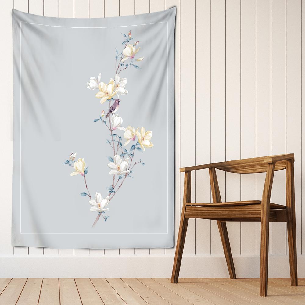 

Простой цветочный художественный гобелен, свежий Ins, богемный стиль, хиппи, тапиз, настенный декор для дома и комнаты 95x70cm