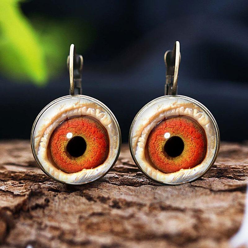 Helle Farbe Glas Cabochon Evil Eye Ohrstecker Modeschmuck Trendy Tier Auge Frauen Charms Französisch Ohrring