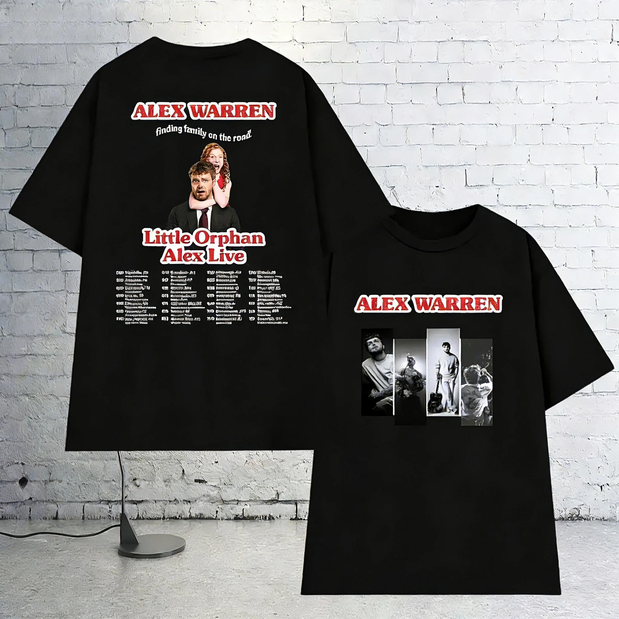 Футболка с туром Алекса Уоррена 2026, Футболка с концерта Алекса Уоррена Little Orphan Alex, Мерч Алекса Уоррена, Винтажная футболка Алекса Уоррена, Хип-хоп уличная одежда, Оверсайз футболка 4XL