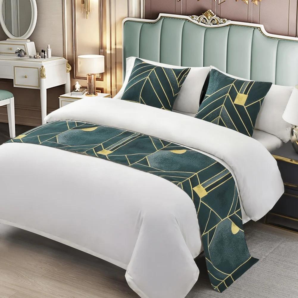 Luxury Floral Bedspreads Bed Runner Throw Bedding Single Queen King Bed Cover Towel Home Hotel Decorations