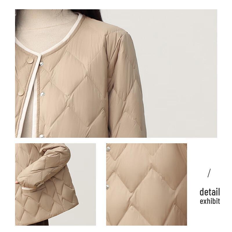 Yalu EW Women's Round Neck Diamond Quilted Lightweight Down Jacket