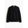 H M Regular Fit Textured Knit juMper Navy Blue