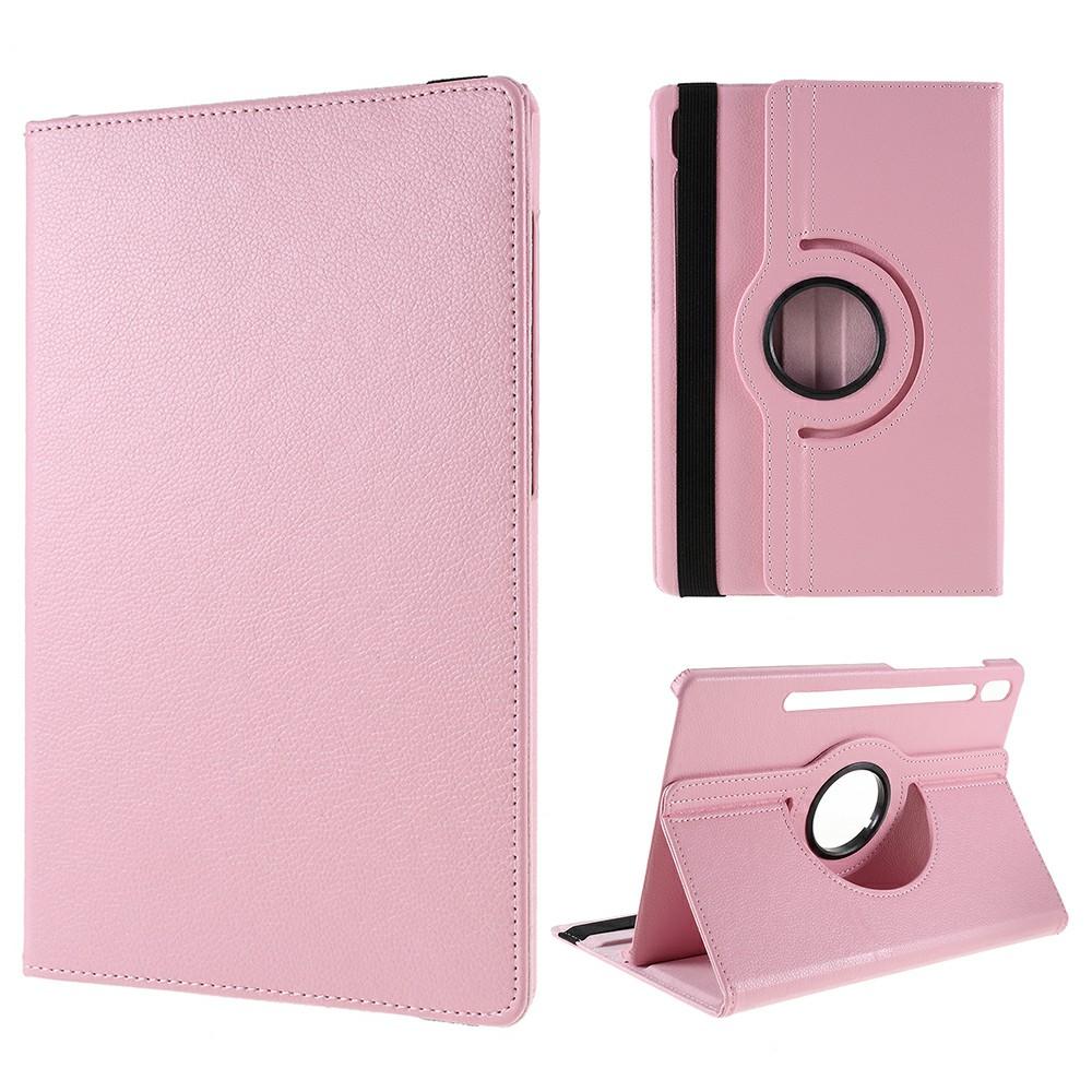 For Samsung Galaxy Tab S10 FE+ Case Rotating Stand PU Leather + PC Tablet Cover with Elastic Band