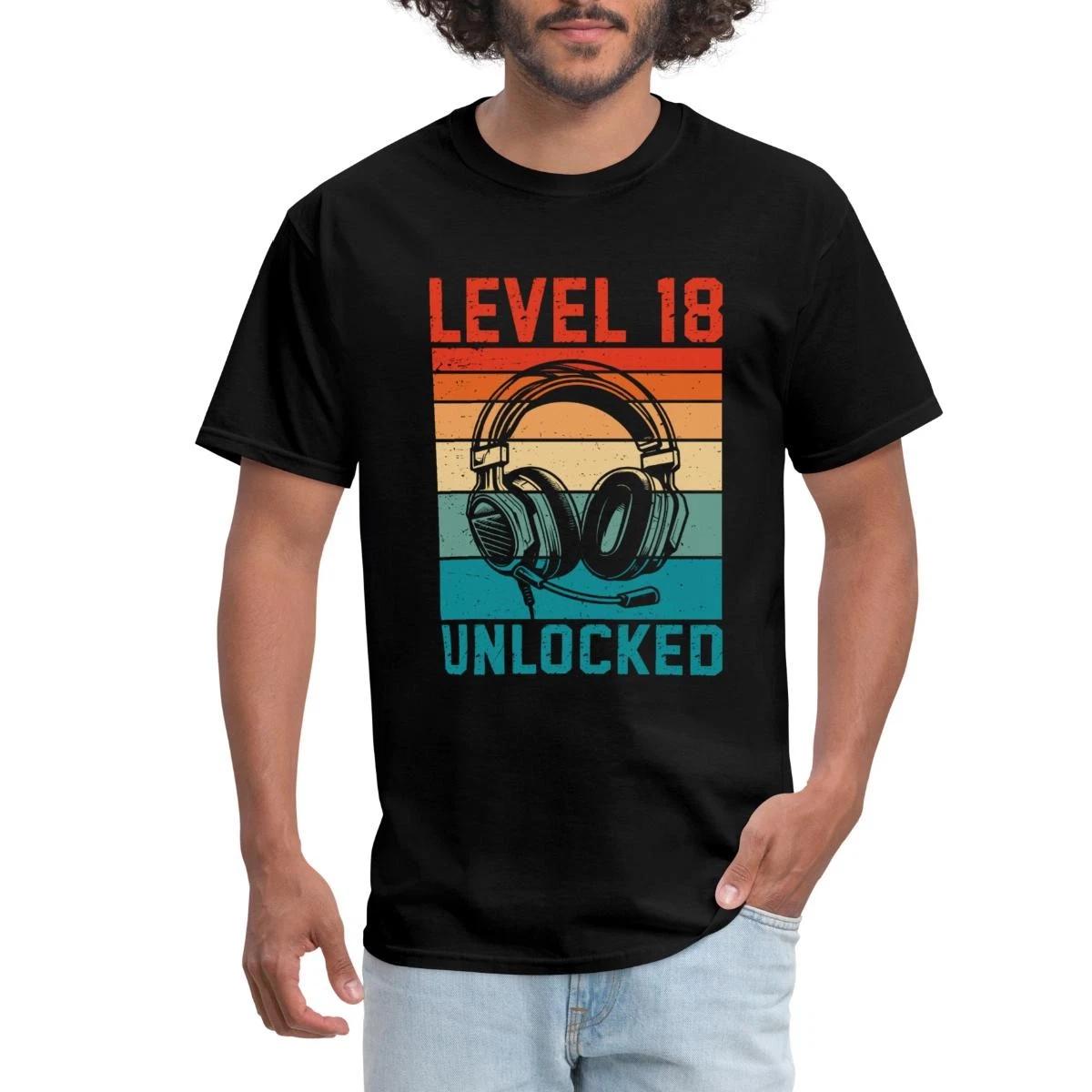 Level 18 Unlocked Gaming 18th Birthday Men s T-Shirt XXXL